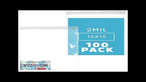 GPI 15" x 15" Pack of 100 Clear Plastic Reclosable Zip Review