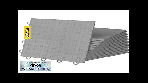 VEVOR Garage Tiles Interlocking 12'' x 12'' 25 pcs Silver Garage Floor Review