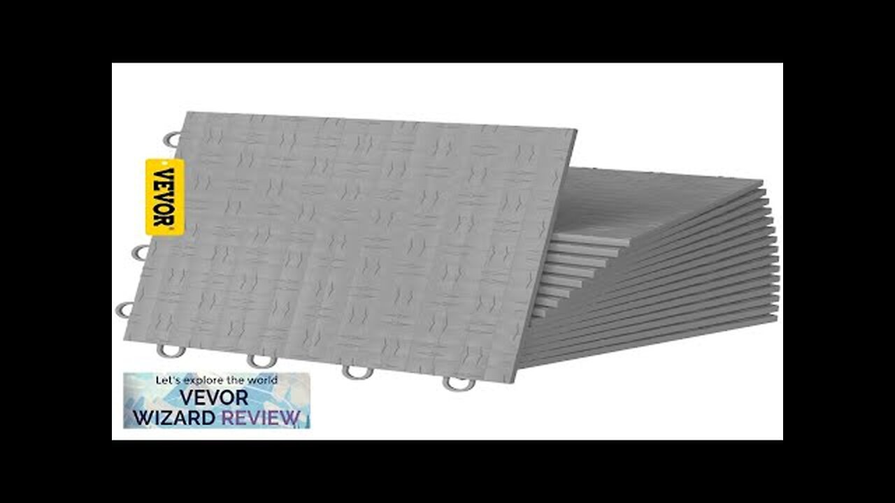 VEVOR Garage Tiles Interlocking 12'' x 12'' 25 pcs Silver Garage Floor Review