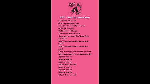APT APT Lyrics #APT