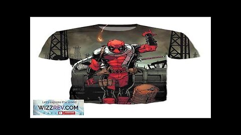 Deadpool Villain Execution Burning Fire Comic Drawing Style Cool T-Shirt Review