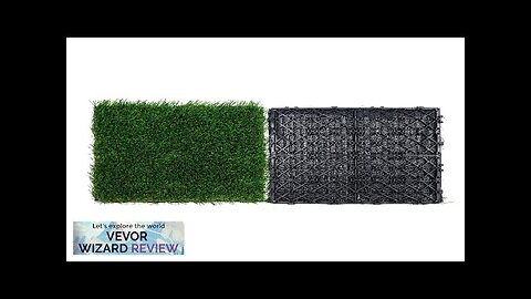 VEVOR Artifical Grass Tiles Interlocking Turf Deck Set 9 Pack 12"x12" Review