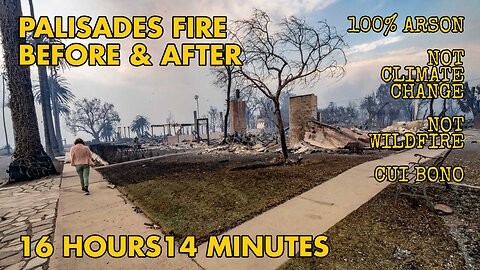 Palisades Fire - Before and After - 16 Hours and 14 Minutes.