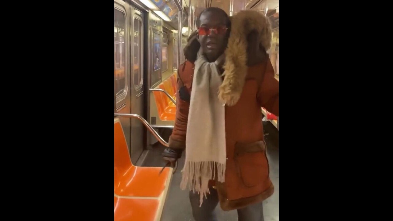 NYC In A Nutshell As A Maniac Pulls A Knife And Threatens To Stab A Man For No Reason On The Subway