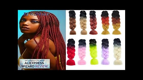 H&STAR 24Inch Synthetic Jumbo Braid Hair Ombre Color Stretched Braiding Hair Extension Review