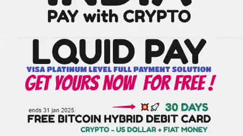 LQUID PAY INDIA PAY WITH CRYPTO - VISA HYBRID BITCOIN PAYMENT SOLUTION - TOP TEAM ROB BUSER