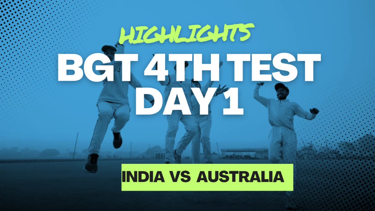 (English only) India vs australia 4th test day 1 highlight.