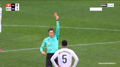 𝗥𝗘𝗗 𝗖𝗔𝗥𝗗: JUDE BELLINGHAM HAS BEEN SENT OFF FOR REAL MADRID!