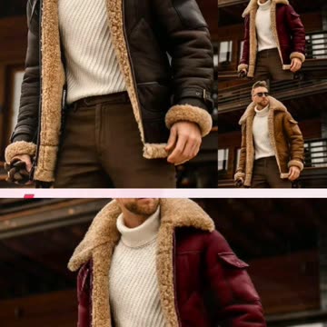 New Leather and Fur Integrated Men's Jacket! Designed for ultimate