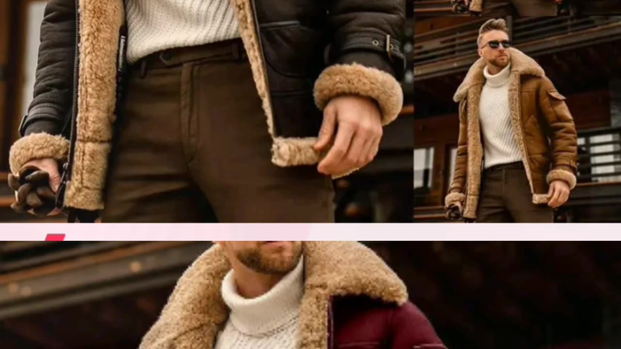 New Leather and Fur Integrated Men's Jacket! Designed for ultimate