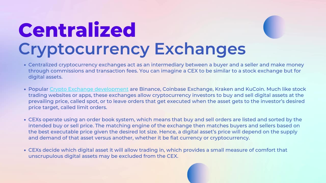 CryptoCurrency exchange development