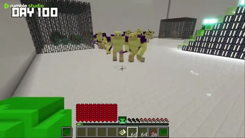 I Survived 100 DAYS as CHARACTERS in HARDCORE Minecraft!