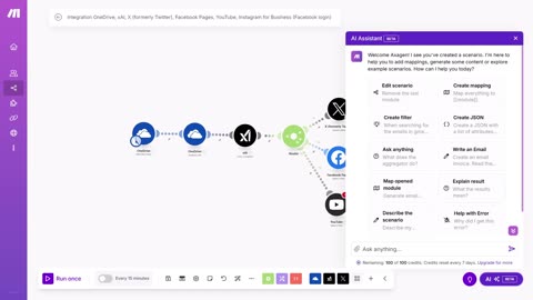 Automate Social Media Posting: Upload to X, FB, IG & YT from Scratch! Make.com