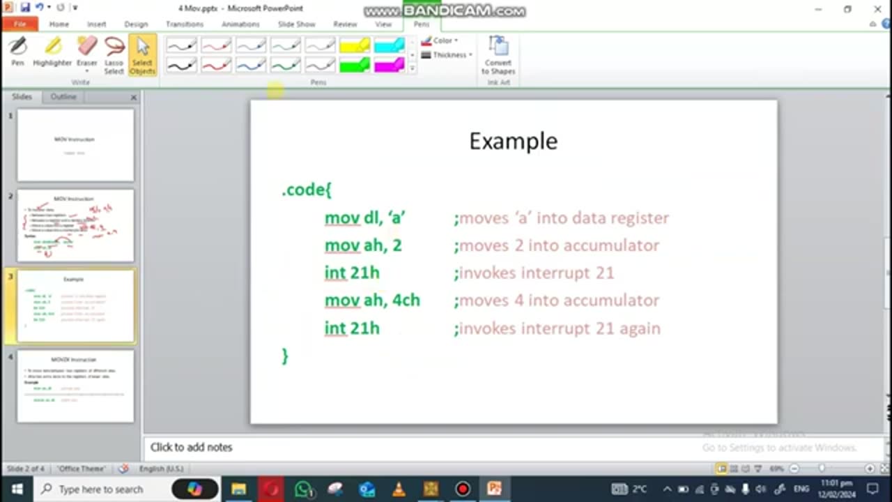 Mov and Movzx Instruction with Program Example | Assembly Language