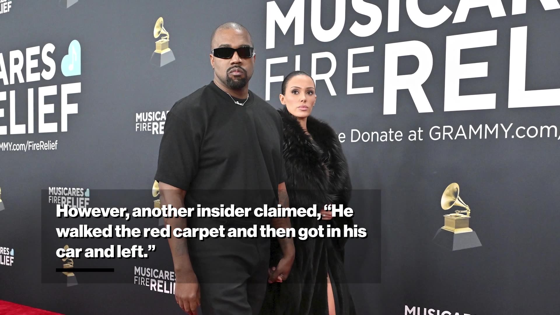 Here's what Kanye West said to wife Bianca Censori during nude Grammys 2025 red carpet appearance