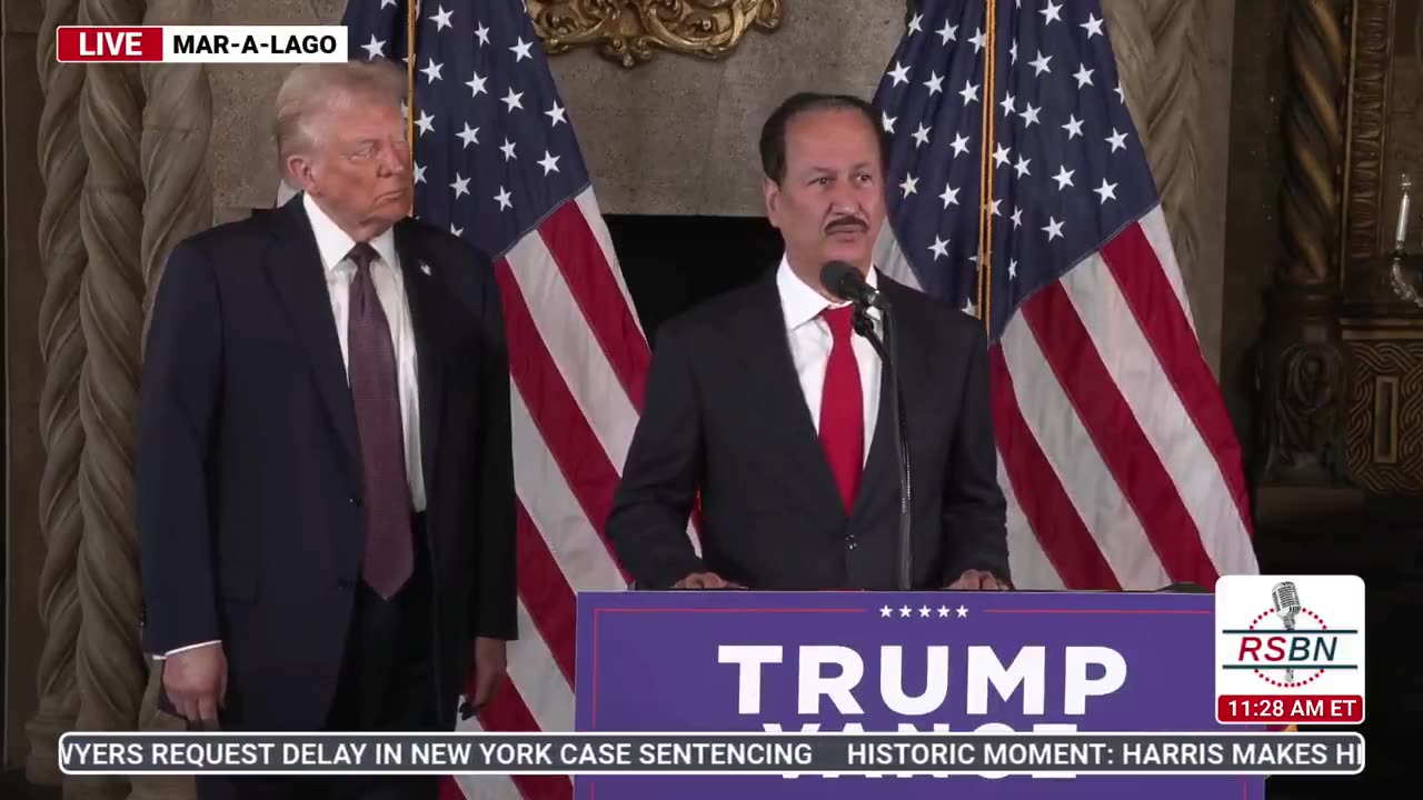 Hussain Sajwani joins President Trump to announce a $20 billion U.S. investment: