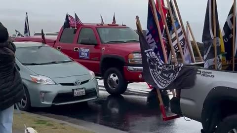 Rain or Shine, the MAGA Cruise is heading out of Palos Verdes, and going to