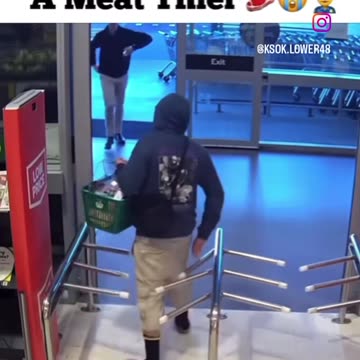 OFF DUTY COP CAUGHT A MEAT THIEF