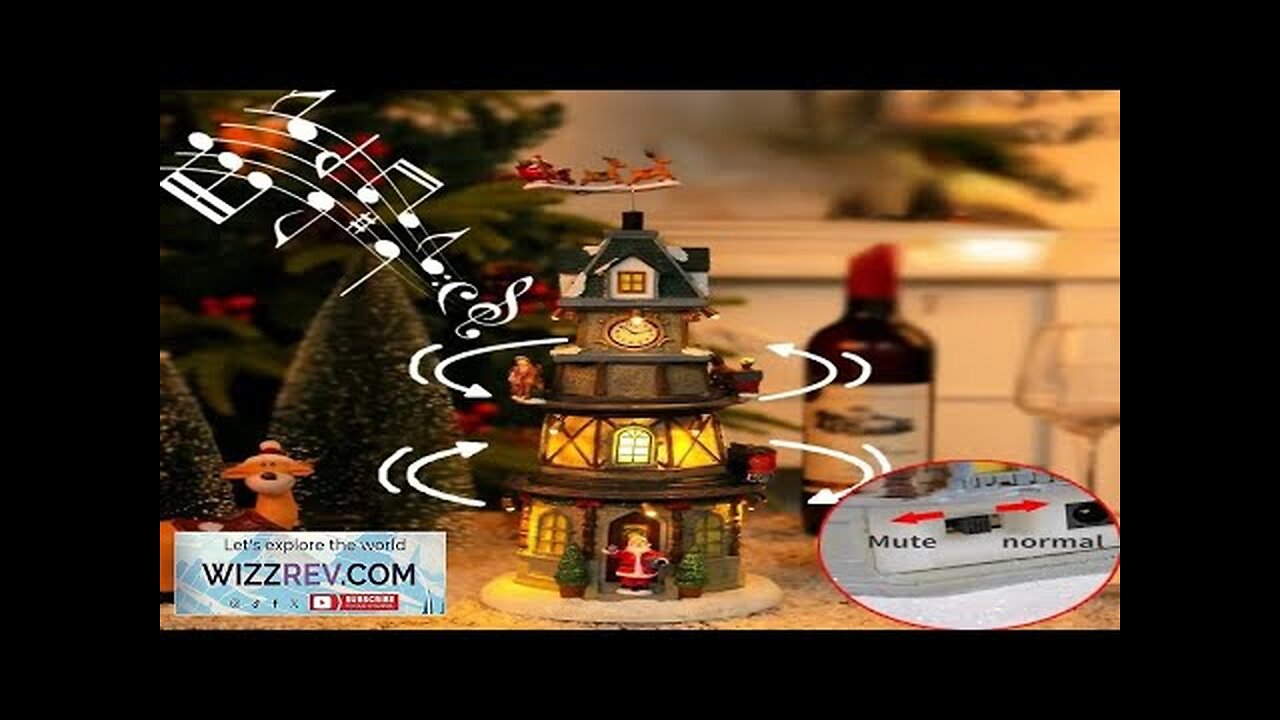 Christmas Gift Christmas Tree Music Box Ornaments With LED Light Deer Santa Review