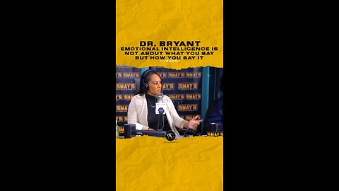 @_drbryant Emotional intelligence is not about what you say but how you say it