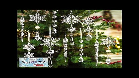 18pcs Crystal Christmas Ornaments for Tree Decorations-Hanging Acrylic Snowflake Icicle Review