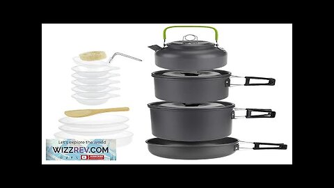 Camping 4~5 Person Cookware Cooking Set Survival Equipment Aluminum Nonstick Outdoor Review