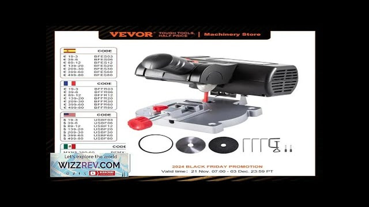 VEVOR Mini Miter Cut-off Chop Saw 0-45° Home DIY Benchtop Table Cutting Review