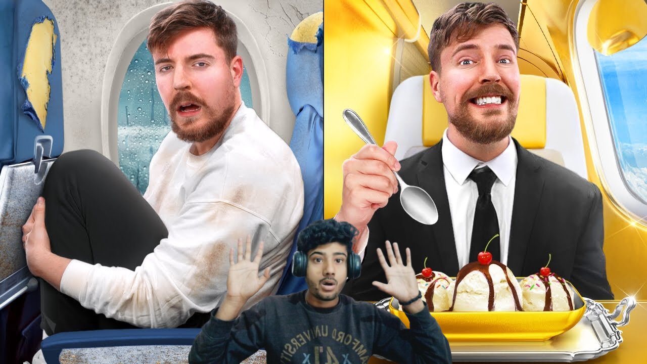 Mrbeast $1 vs $500,000 Plane Ticket part-3 in hindi ! Mrbeast new hindi
