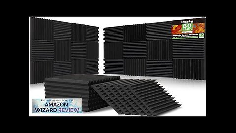 80 Pack Acoustic Foam Panels1"X 12" X 12"Sound Proof Foam Panels-High Density Review