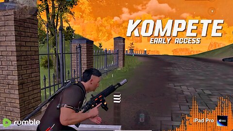 KOMPETE::Early accses an all-in-one multiplayer game Blitz Royale with controller on iPad Pro M4.