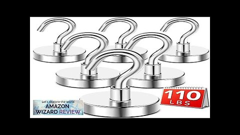 DIYMAG Magnetic Hooks110 lb Heavy Duty Strong Magnet with Hook for Hanging Review