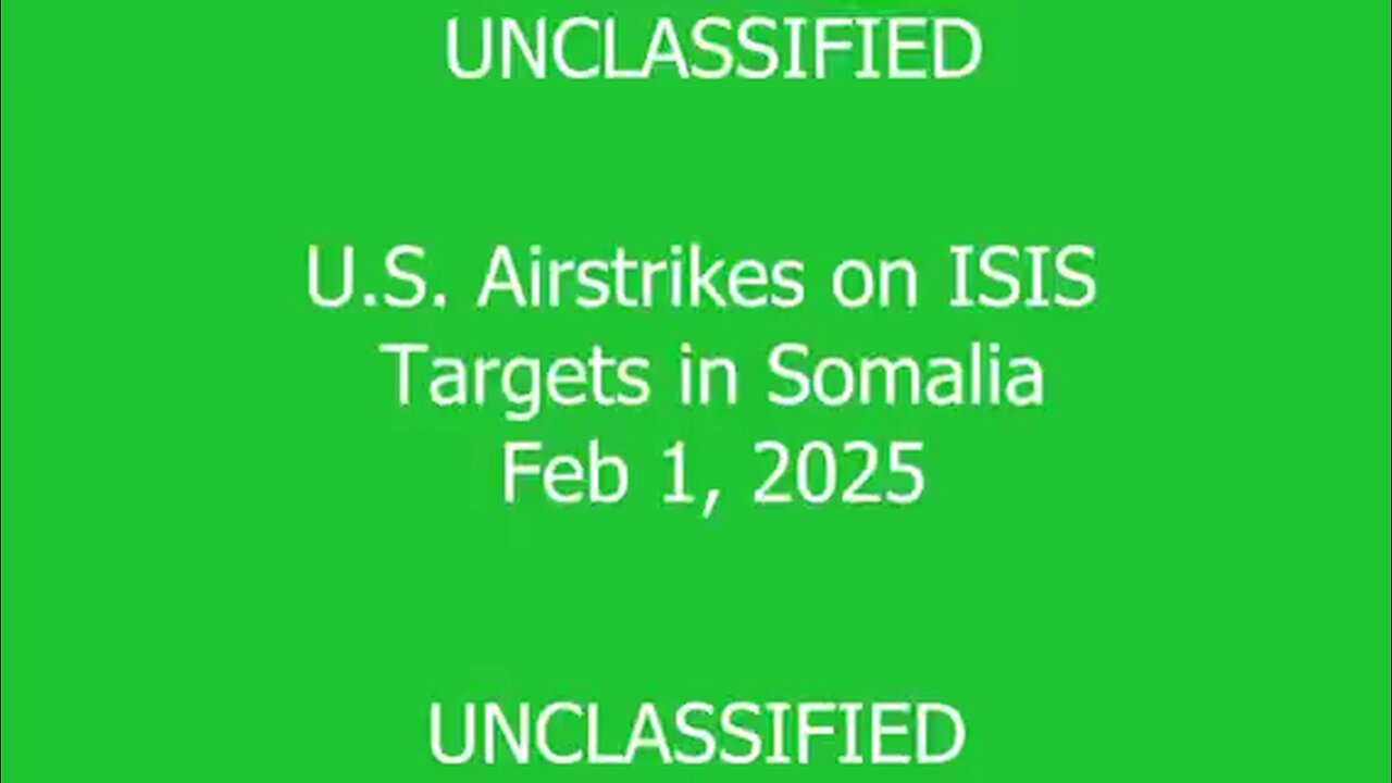 Trump has released video of the strike on ISIS in Somalia