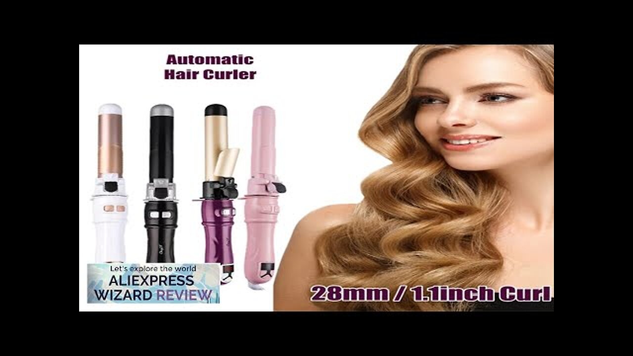 28mm Professional Ceramic Auto Hair Curler Lcd Curling Iron Roller Curls Wand Review