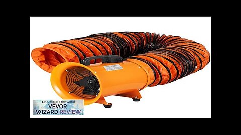 8'' Extractor Fan Blower Portable W/5m Duct Hose Exhaust Ventilator Rubber Feet Review