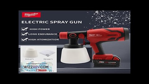 Milwaukee 800ML Cordless Electric Spray Gun High Power Paint Sprayer Auto Furniture Review