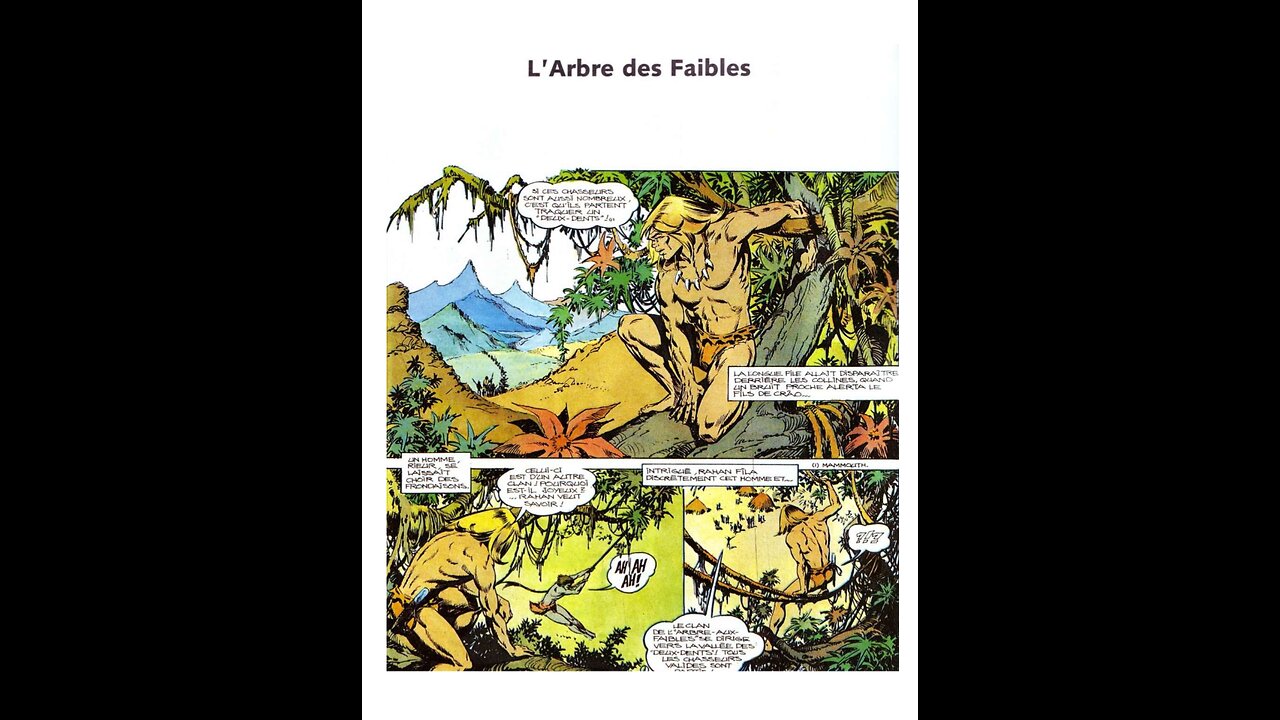 Rahan. Episode 156. By Roger Lecureux. The Tree of the Weak. A Puke(TM) Comic.