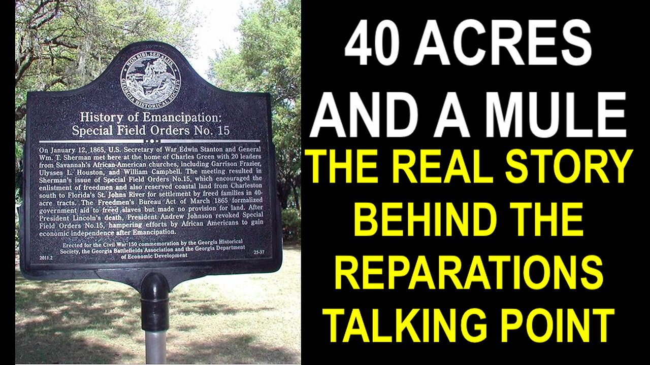 40 ACRES & A MULE & THE REASON WHY SCHOLARS LIE TO US ABOUT BLACK HISTORY IN AMERICA