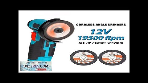 Cordless Electric Angle Grinder 9500rpm Handheld Polishing Grinding Machine Diamond Cutting Review