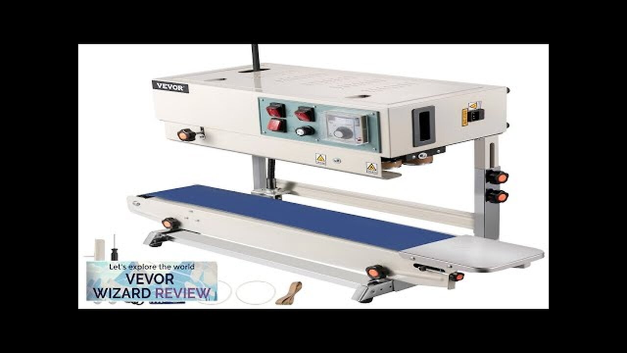 VEVOR Continuous Band Sealer 0.24-0.6 in/6-15 mm Seal Width FR900 110V/60Hz Horizontal Review