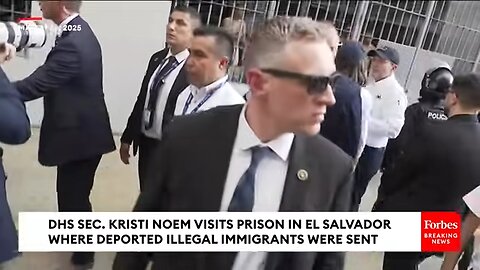 SHOCKING RAW FOOTAGE: Noem Goes Inside Infamous El Salvador Prison Where Illegal Immigrants Sent