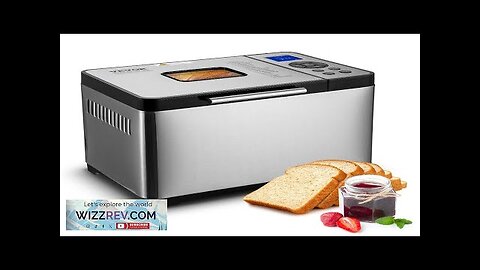 2LB 19-in-1 Bread Maker Automatic Compact Dough Machine Nonstick 3 Crust Colors Review