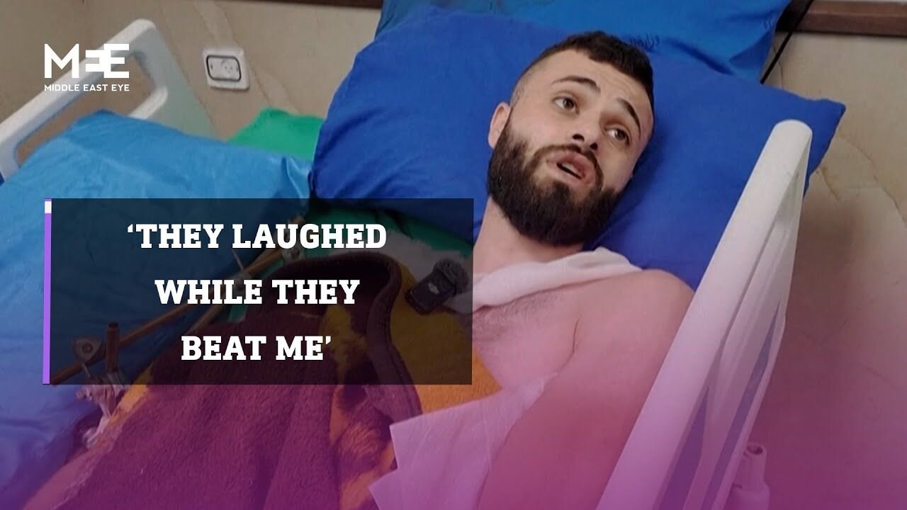 Wounded Palestinian man recounts his experience strapped to an Israeli security vehicle