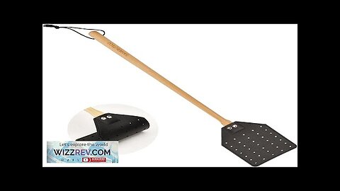 Heavy Duty Leather Fly Swatter Black with Bench Wood Handle 19.7" Length Review