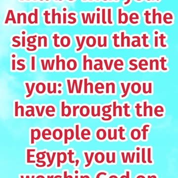 "God’s Promise to Be with Moses" Exodus 3:12#shortvideo #shorts #youtube #jesus #ytshorts #yt