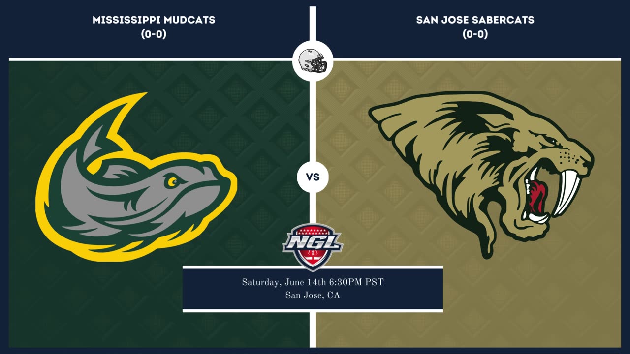 Mississippi Mudcats vs. San Jose Sabercats | National Gridiron League