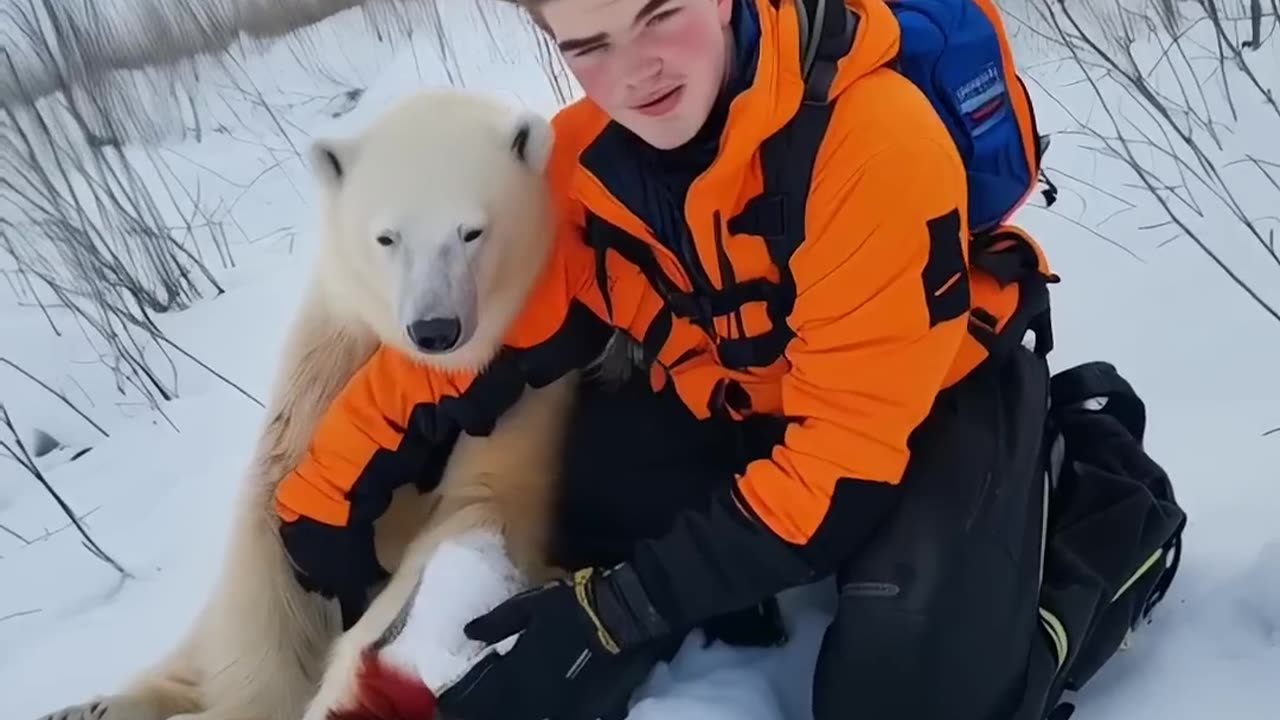 Young Hero Rescues Polar Bear from Deadly Trap – A Heartwarming Rescue Story