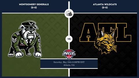 Montgomery Generals vs. Atlanta Wildcats | National Gridiron League