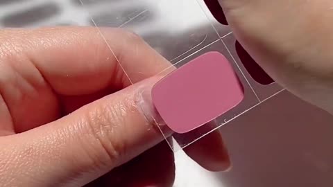 No UV needed gel nail stickers,pink nail stickers