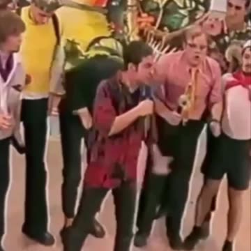 young Zelensky doing a show in front of Young Putin.