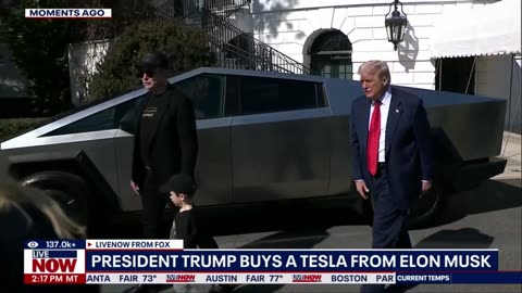 President Trump Buys a Tesla and Holds a Q&A Session With Elon Musk! March 11, 2025